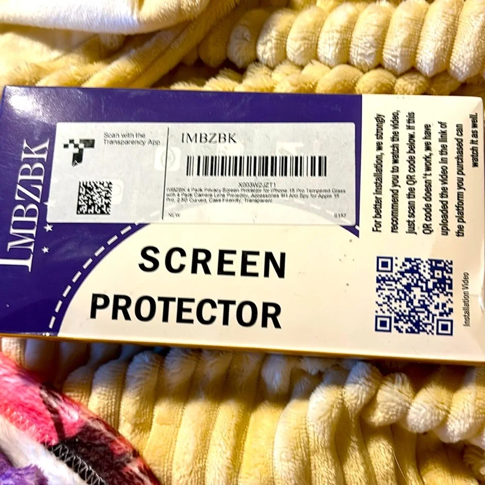 New 4 Pack Privacy Protector & Pack Lens Protector, True 25° Privacy Protection